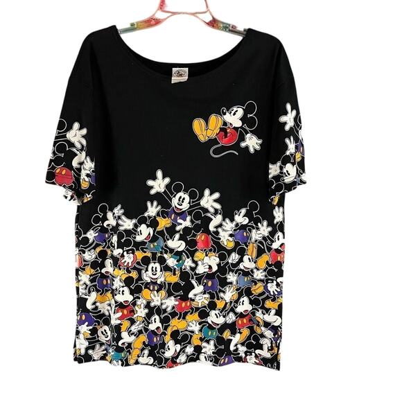 Disney Tops - Vintage 90s Mickey & Co Disney Goodmark Apparel All Over Print Mickey Mouse T-Sh